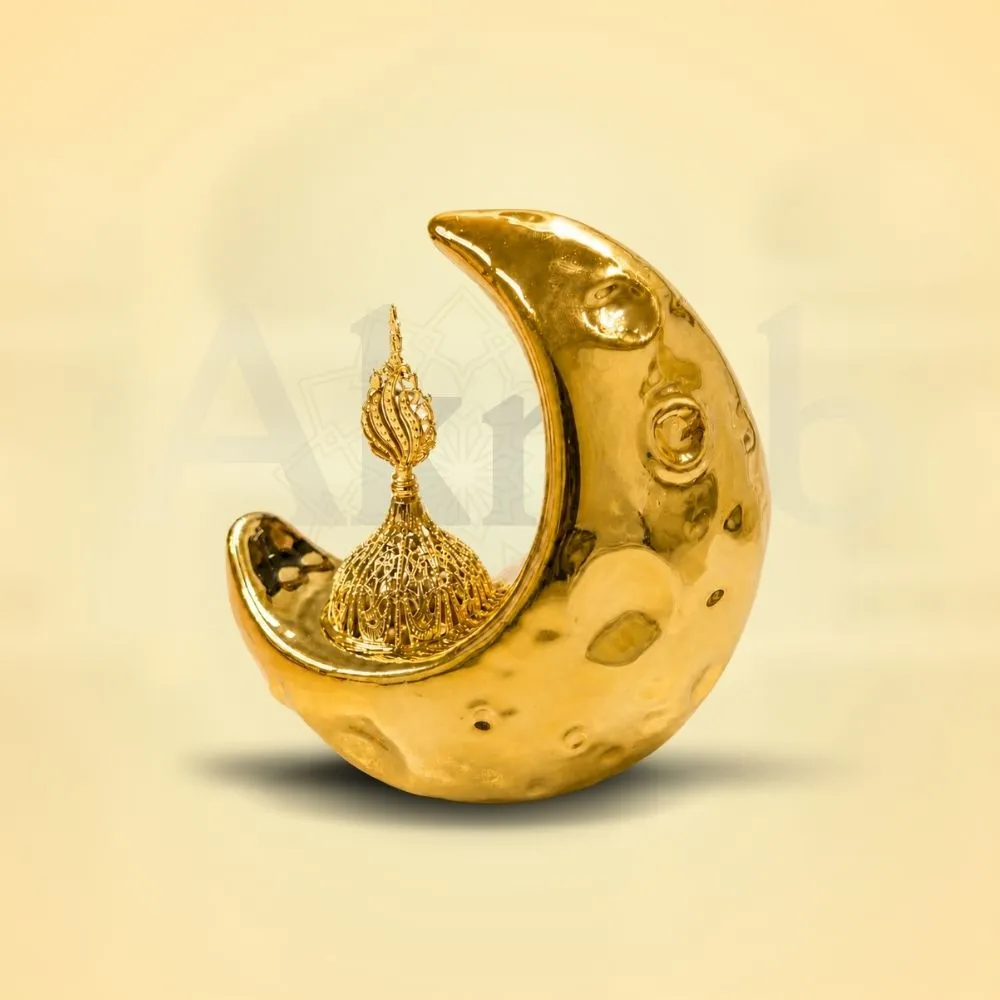 Akrub Moonlight Bakhoor Incense Burner- Golden