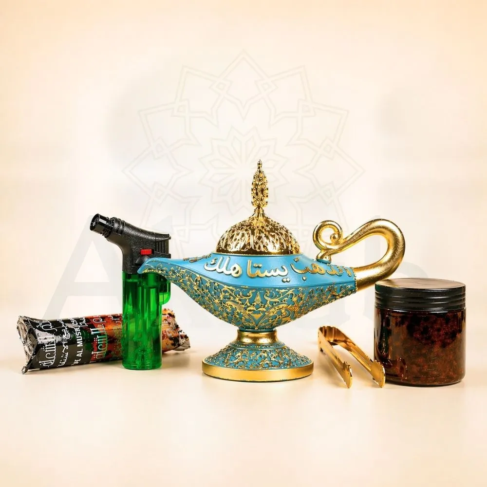 Akrub Aladin Bakhoor Burner Full Set