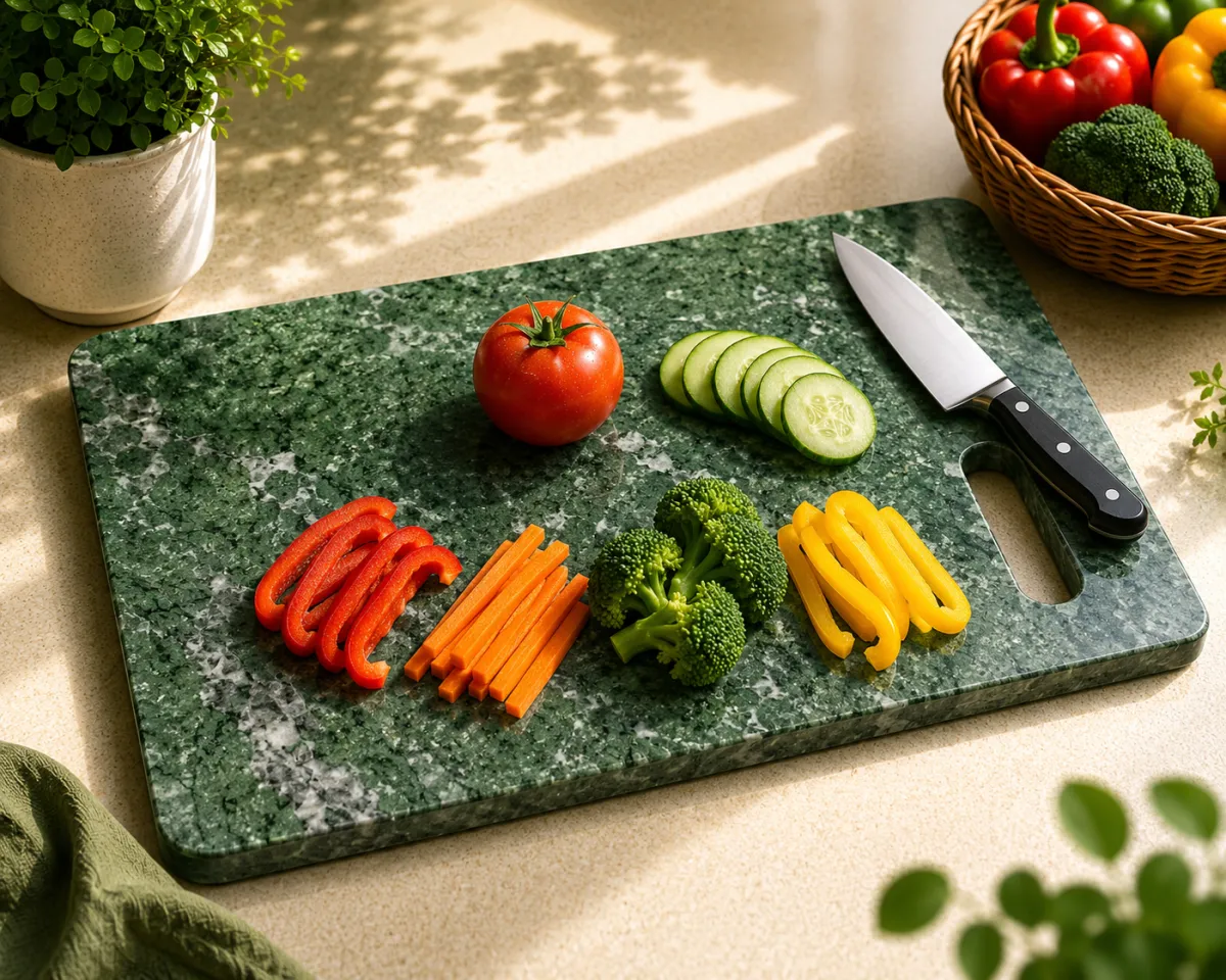 Marble Chopping Board- Forest Green