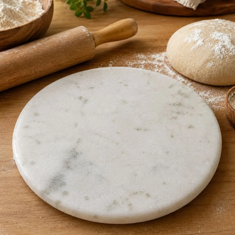 Natural Marble Kitchen Piri (Round shape white)
