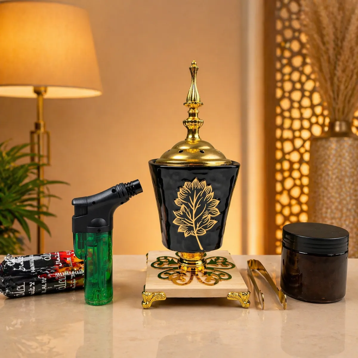 Akrub Decorative Bakhoor Burner Set