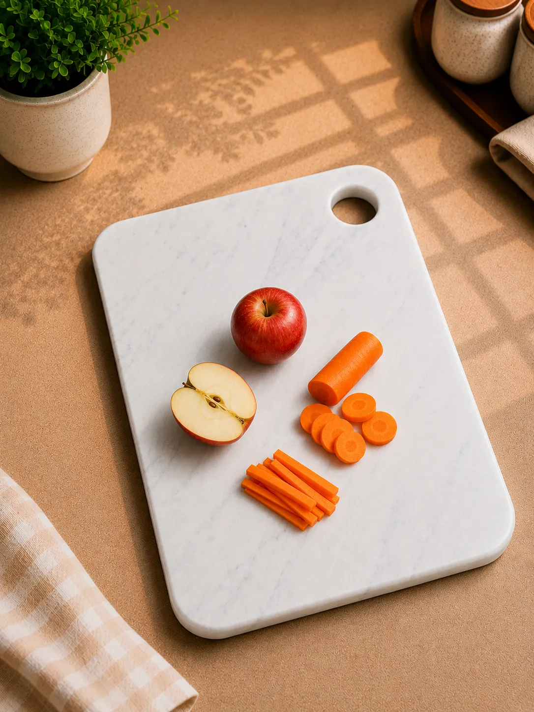 Marble Chopping Board- Arctic White